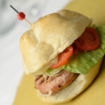 panino con hamburgher di coniglio